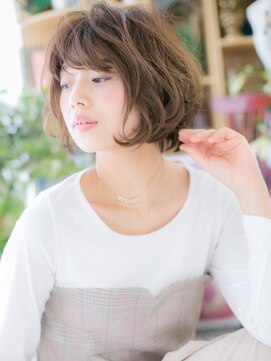 カバーヘア ブリス 大宮西口(COVER HAIR bliss) ひし形レイヤーカットくせ毛風小顔ウルフボブc7大宮20代30代40代