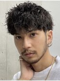 原宿ラウンドマッシュカットツイストスパイラルパーマ刈り上げ