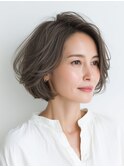 クラゲヘアー/小顔/ココアベージュ/オリーブグレー/川西