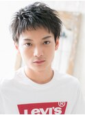 学生アッシュブラック清潔感ナチュラルフェザーショートa上尾