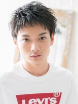 モッズヘア メン 上尾東口店(mod's hair men)&nbsp;学生アッシュブラック清潔感ナチュラルフェザーショートa上尾