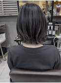 海外ハイライトレイヤーボブ 外ハネグレー 外国人風 t521