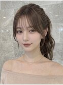 結んでも可愛い顔周りカット