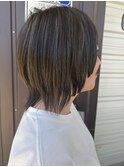 夏カラー×ハイライトウルフ/白髪ぼかしレイヤー大人美人ヘア