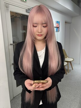 ペレ 原宿(PELE) ダークパープルナチュラルショート夏のヘアアレンジ原宿