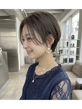ボスコレクション(BOSS COLLECTION)の写真/【大垣】ハイライト×透明感カラーで魅せる＊丸みショート＆切りっぱなしボブはお任せ！
