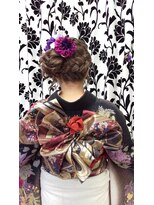 ハナココ 水戸店(hana Coco) 薔薇帯 振り袖着付けヘア 着崩れしない 成人式 水戸 大工町