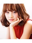 ふんわりモテ髪Cカールボブ×ハイトーンブラウン