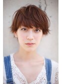 丸みショート・エッジショート・無造作・小顔・耳出し・カール