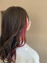 ヒープス(HEAPS)&nbsp;インナーカラーピンク　　ベースはカカオブラウン