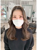 ■クアンクヘアー 韓国風 ロングヘア 艶髪