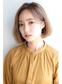 ピンクラベンダーピンクグラデーション赤髪クラシカルボブ