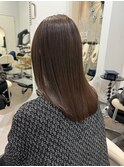 髪質改善グレージュカラーカーキベージュレイヤーロング錦糸町