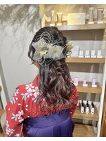 トリコ ショップアンドヘアサロン(tricot shop hair salon) 卒業式ヘアセット×袴着付け♪yu