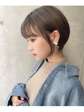 エニ 自由が丘(ENi) 黒髪/グレーベージュ/レイヤーロング/前髪パーマ[自由が丘駅]