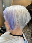 お洒落上級者◎白髪ボブ