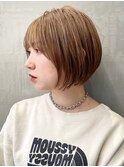 Say.岩丸みショート×ベージュカラー×伸ばしかけショート