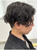 波巻きパーマメンズパーマメンズヘアツーブロックツイストパーマ