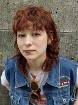 ナループロアオハナ(Nalu pu loa ohana)&nbsp;マレットヘア/ウルフパーマ/オレンジブラウン/パーマ