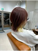 小顔ショートボブハイライトカラー大人ショートカット白髪ぼかし