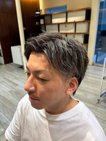 クラップス 横須賀中央店(CLAPS)&nbsp;センターパートメンズマッシュパーマニュアンスパーマ刈り上げ