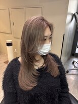 ラピス 横浜(Lapis)&nbsp;ミルクティーベージュシールエクブリーチカラーレイヤーカット