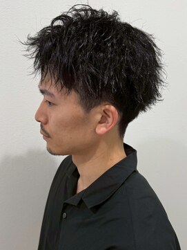 ニアウ 高崎店(Niau) メンズショートツイストスパイラルパーマ群馬高崎眉毛韓国刈り上