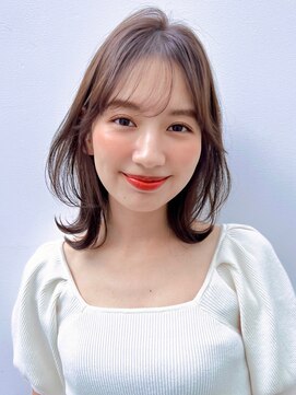 リヤン 表参道(lyann) うるツヤシースルーバングモテ髪愛されアプリコットオレンジ