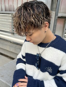 リコ ヘアアンドリラクゼーション 名駅店(LICO HAIR&RELAXATION) メンズハイライトツイストスパイラルパーマ 名古屋駅/名駅