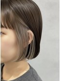 大人可愛いインナーカラーミニボブ◎シアーベージュ
