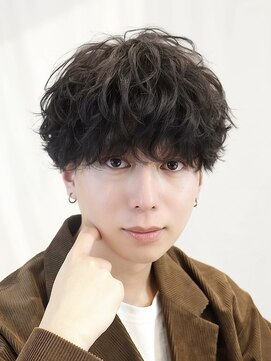 オーシャントーキョー 仙台(OCEAN TOKYO) メンズシャドウ波巻きマッシュパーマショート