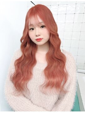 フウ(fuh) コーラルピンク/ピンク/ピンクベージュ/ハイトーン/ロング