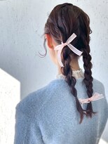 ザヘアメイクシェア(THE -HAIR MAKE SHARE-) ゆる編みお呼ばれアレンジ☆エアリーツインヘア