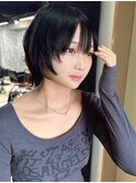 大阪心斎橋10代ショートボブ前髪カット