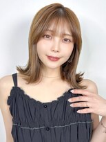 ラフィスヘアー ハーツ 松井山手店(La fith hair hearts)&nbsp;【La fith】くびれミディアム×ダブルカラー×シースルーバング