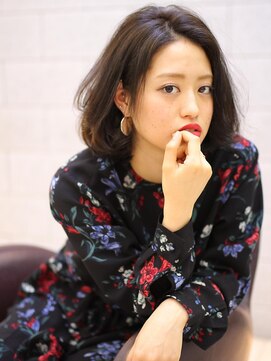 エムスラッシュ 横浜元町店(M.SLASH) ■M.SLASH元町・12-17■ふわっと重め黒髪ダークアッシュミディ
