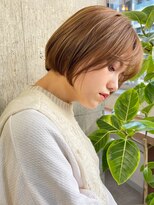 ラノバイヘアー(Lano by HAIR) 大人可愛い20代30代40代前下がりショートボブ丸みショート