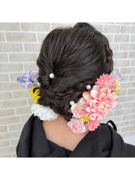 ピカソ ほなみ店 成人式前撮りヘアセット