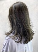 カーキベージュレイヤーロンググレージュカラー_ba334011