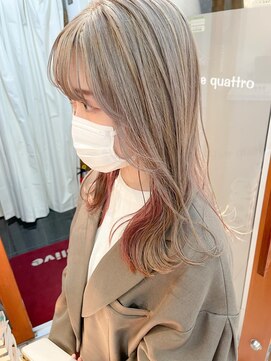 テトラ バイ ネオリーブ 横浜西口店(tetra by neolive) 全頭ブリーチにインナーカラーとハイトーンカラー☆