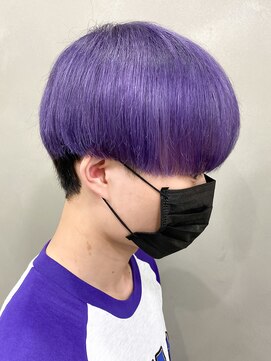 エルマーク(L-MARK) マッシュインナーカラーブリーチダブルカラー韓国センターパート