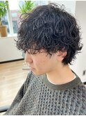 波巻きスパイラルパーママッシュショート無造作パーマ刈り上げ