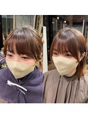 ナチュラル前髪ストレート