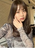 20代30代小顔似合わせ顔まわりレイヤーカット×透明感カラー