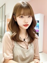 アフロートリノ(AFLOAT Leino)&nbsp;2wayバング 韓国前髪 シースルー ミディアム くびれ#