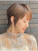 30代40代大人女性/前髪ありショートボブ/ショートヘア/髪質改善