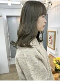 オリーブグレージュ イルミナカラー 暗髪