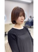 ボブ/黒髪/グレー/韓国ボブ/髪質改善[鹿児島中央駅]