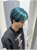 メンズブリーチ ケアブリーチ ターコイズブルー メンズウルフ