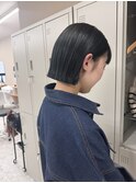 ミニボブ 切りっぱなしボブ ショートボブ 透明感 三宮 元町